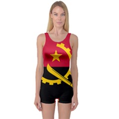 Flag Of Angola One Piece Boyleg Swimsuit by abbeyz71