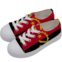 Flag Of Angola Kids  Low Top Canvas Sneakers by abbeyz71