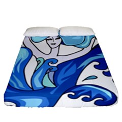 Abstract Colourful Comic Characters Fitted Sheet (Queen Size)