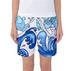 Abstract Colourful Comic Characters Women s Basketball Shorts