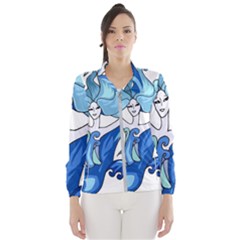 Abstract Colourful Comic Characters Wind Breaker (Women)