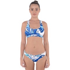 Abstract Colourful Comic Characters Cross Back Hipster Bikini Set