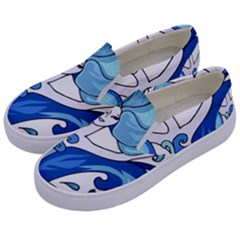 Abstract Colourful Comic Characters Kids  Canvas Slip Ons