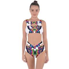 Abstract Animal Art Butterfly Bandaged Up Bikini Set  by Simbadda