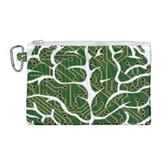 Circuit Anatomy Canvas Cosmetic Bag (large) by Simbadda