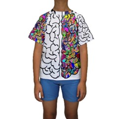 Brain Mind Anatomy Kids  Short Sleeve Swimwear by Simbadda