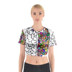 Brain Mind Anatomy Cotton Crop Top by Simbadda