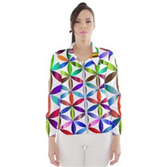 Flower Of Life Sacred Geometry Wind Breaker (women) by Simbadda