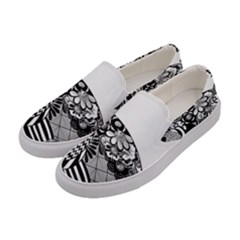 Floral Flourish Decorative Women s Canvas Slip Ons by Simbadda