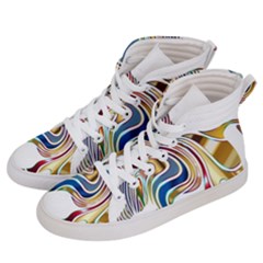 Horse Equine Psychedelic Abstract Men s Hi-top Skate Sneakers by Simbadda