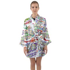 Dragon Asian Mythical Colorful Long Sleeve Kimono Robe