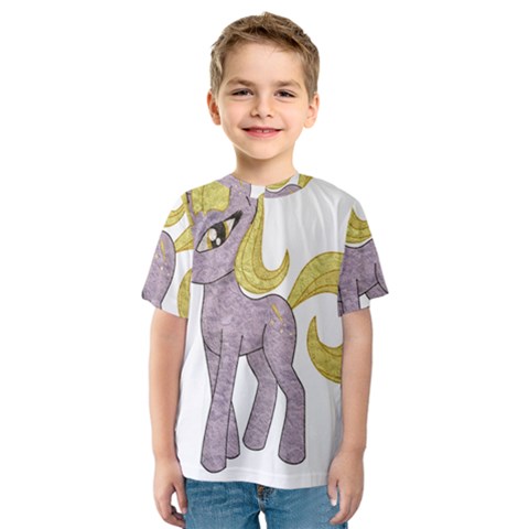 Unicorn Narwhal Mythical One Horned Kids  Sport Mesh Tee by Simbadda