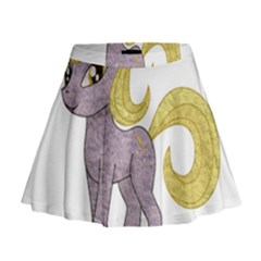Unicorn Narwhal Mythical One Horned Mini Flare Skirt by Simbadda