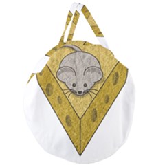 Cheese Rat Mouse Mice Food Cheesy Giant Round Zipper Tote