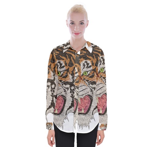 Tiger Tiger Png Lion Animal Womens Long Sleeve Shirt by Simbadda