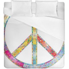 Flourish Decorative Peace Sign Duvet Cover (King Size)