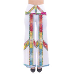 Flourish Decorative Peace Sign So Vintage Palazzo Pants