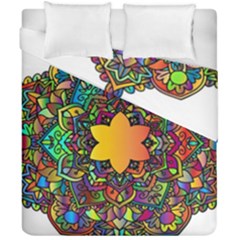 Mandala Floral Flower Abstract Duvet Cover Double Side (california King Size) by Simbadda