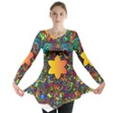 Mandala Floral Flower Abstract Long Sleeve Tunic  View1