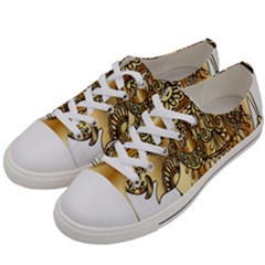 Gold Elephant Pachyderm Women s Low Top Canvas Sneakers