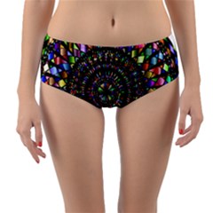 Mandala Decorative Ornamental Reversible Mid-waist Bikini Bottoms by Simbadda