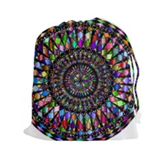 Mandala Decorative Ornamental Drawstring Pouches (xxl) by Simbadda