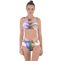 Abstract Geometric Line Art Bandaged Up Bikini Set  by Simbadda