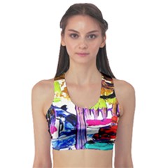 Walk With A Dog 1/1 Sports Bra by bestdesignintheworld