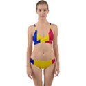 Civil Flag of Andorra Wrap Around Bikini Set View1