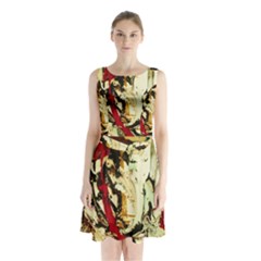 Ireland #1 Sleeveless Waist Tie Chiffon Dress