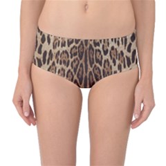 Leopard Print Mid-waist Bikini Bottoms