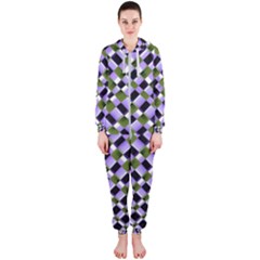 Hypnotic Geometric Pattern Hooded Jumpsuit (ladies)  by dflcprints