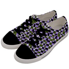 Hypnotic Geometric Pattern Men s Low Top Canvas Sneakers