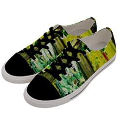 Old Tree And House With An Arch 8 Men s Low Top Canvas Sneakers by bestdesignintheworld