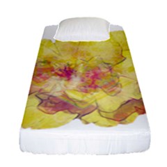 Yellow Rose Fitted Sheet (single Size) by aumaraspiritart