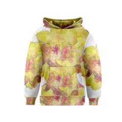 Yellow Rose Kids  Pullover Hoodie by aumaraspiritart