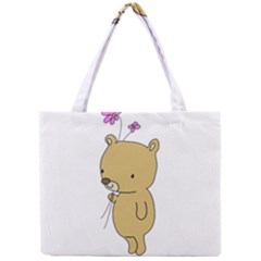 Cute Bear Cartoon Mini Tote Bag by Simbadda