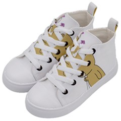 Cute Bear Cartoon Kid s Mid-top Canvas Sneakers by Simbadda