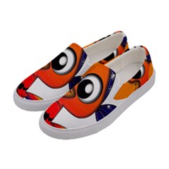 Bird Cartoon Character Parrot Women s Canvas Slip Ons by Simbadda