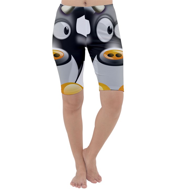 Cow Animal Mammal Cute Tux Cropped Leggings 