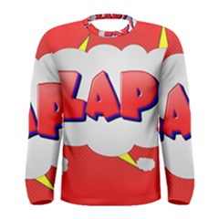 Comic Bubble Popart Cartoon Action Men s Long Sleeve Tee by Simbadda