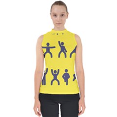 Gymnast Stick Man Man Stick Shell Top by Simbadda