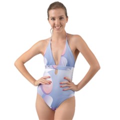 Elephant Halter Cut-out One Piece Swimsuit by Simbadda