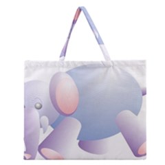 Elephant Zipper Large Tote Bag by Simbadda