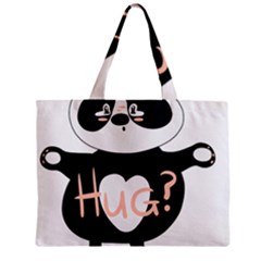 Panda Hug Sorry Cute Cute Bear Zipper Mini Tote Bag by Simbadda