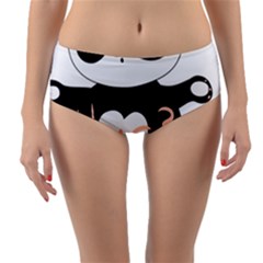 Panda Hug Sorry Cute Cute Bear Reversible Mid-waist Bikini Bottoms by Simbadda