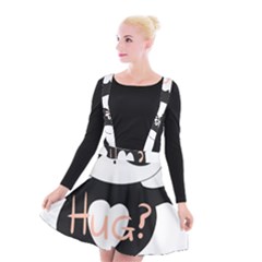 Panda Hug Sorry Cute Cute Bear Suspender Skater Skirt by Simbadda