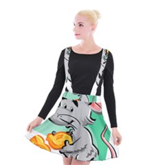 Mouse Cheese Tail Rat Hole Suspender Skater Skirt
