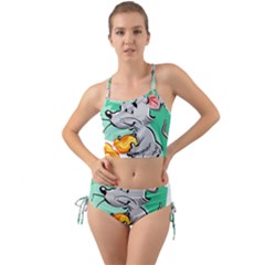 Mouse Cheese Tail Rat Hole Mini Tank Bikini Set