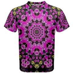 Namaste Decorative Flower Pattern Of Floral Men s Cotton Tee by pepitasart